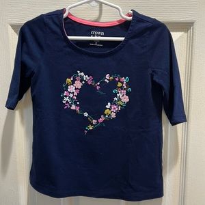 Navy Blue Long-Sleeve T-shirt Size 2T